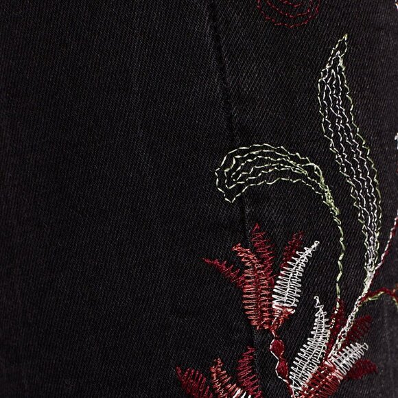 Zara THE SKINNY JEANS WITH FLORAL EMBROIDERY size US 12 - Picture 3 of 8